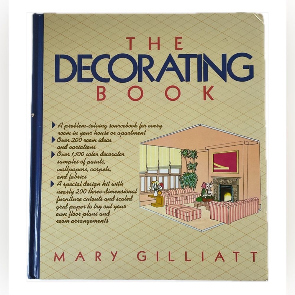 🍎 The Decorating Book by Mary Gilliatt Vintage Hardcover 1983